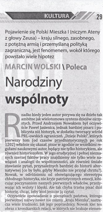 Marcin Wolski w Gazecie Polskiej