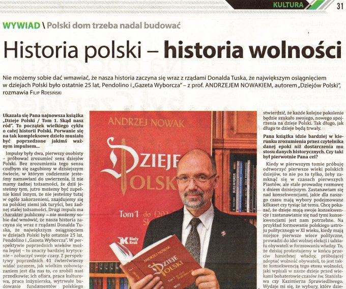 Rozmowa Filipa Rdesińskiego z prof. Andrzejem Nowakiem w Gazecie Polskiej