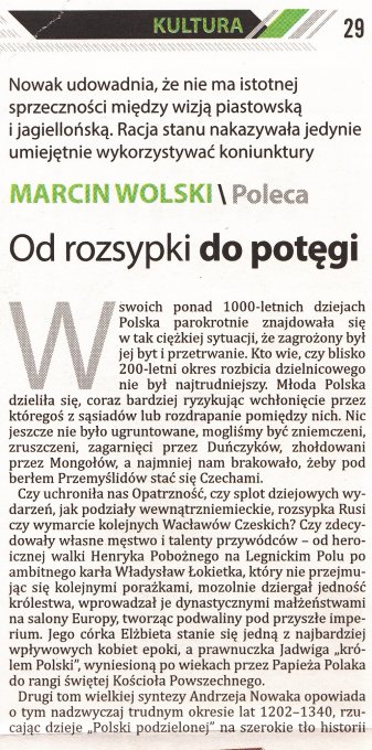 Marcin Wolski w Gazecie Polskiej